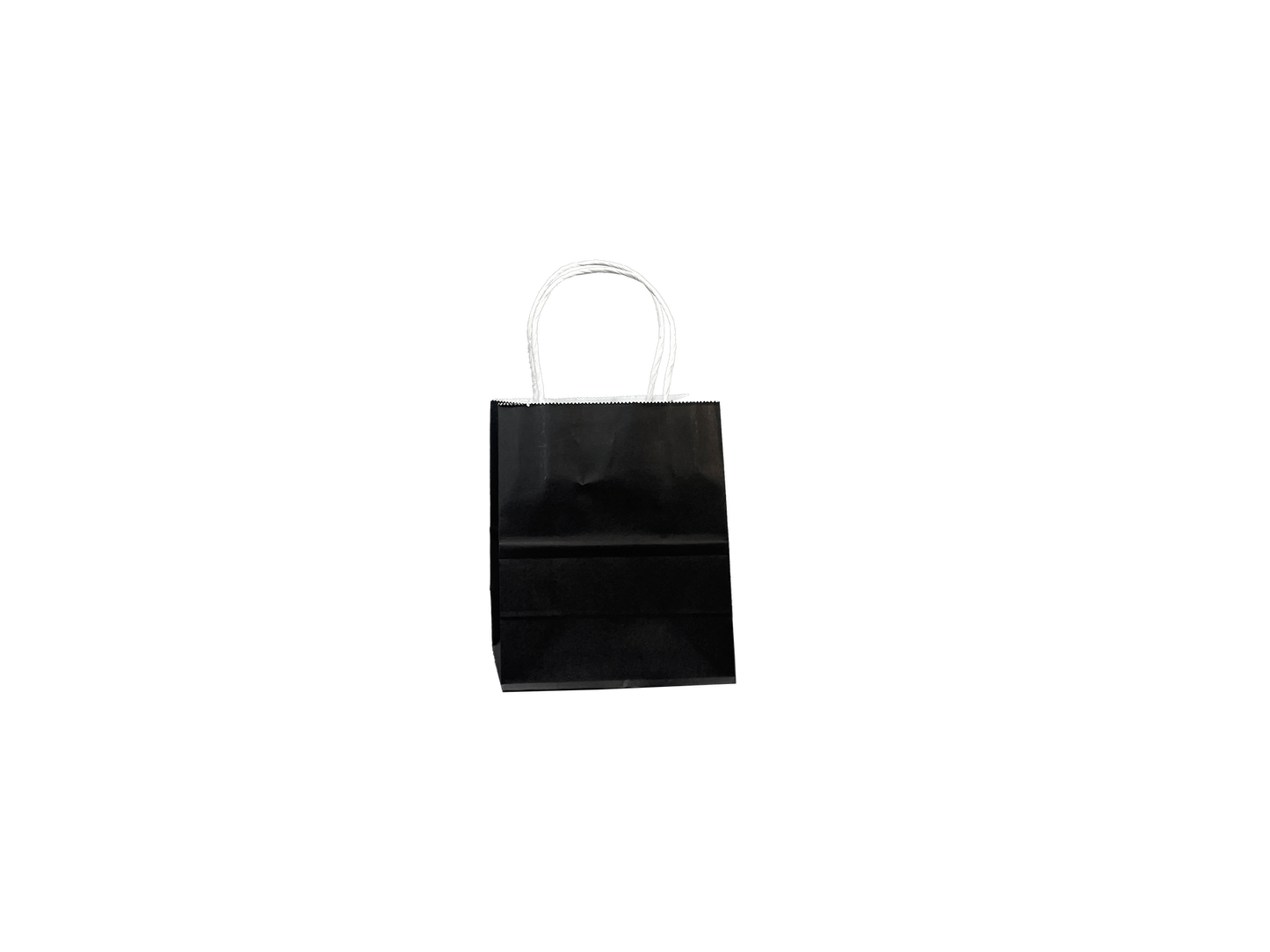 Black Paper Bags Mini 140x165+80mm 500PCS White Handle