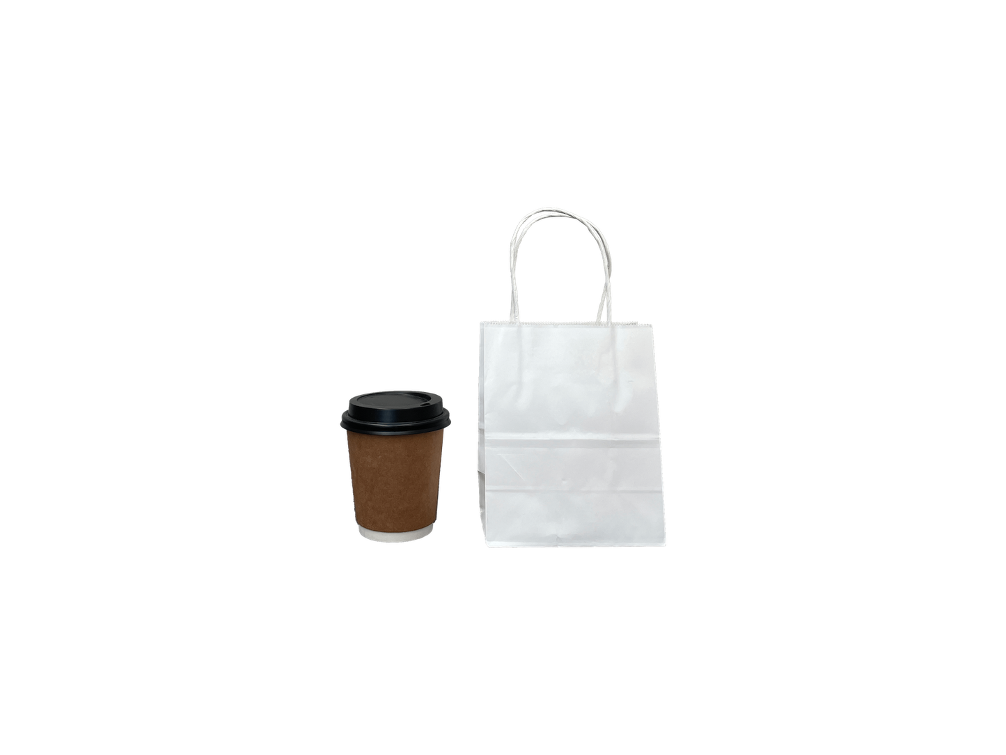 White Paper Bags Mini 140x165+80mm 500PCS White Handle