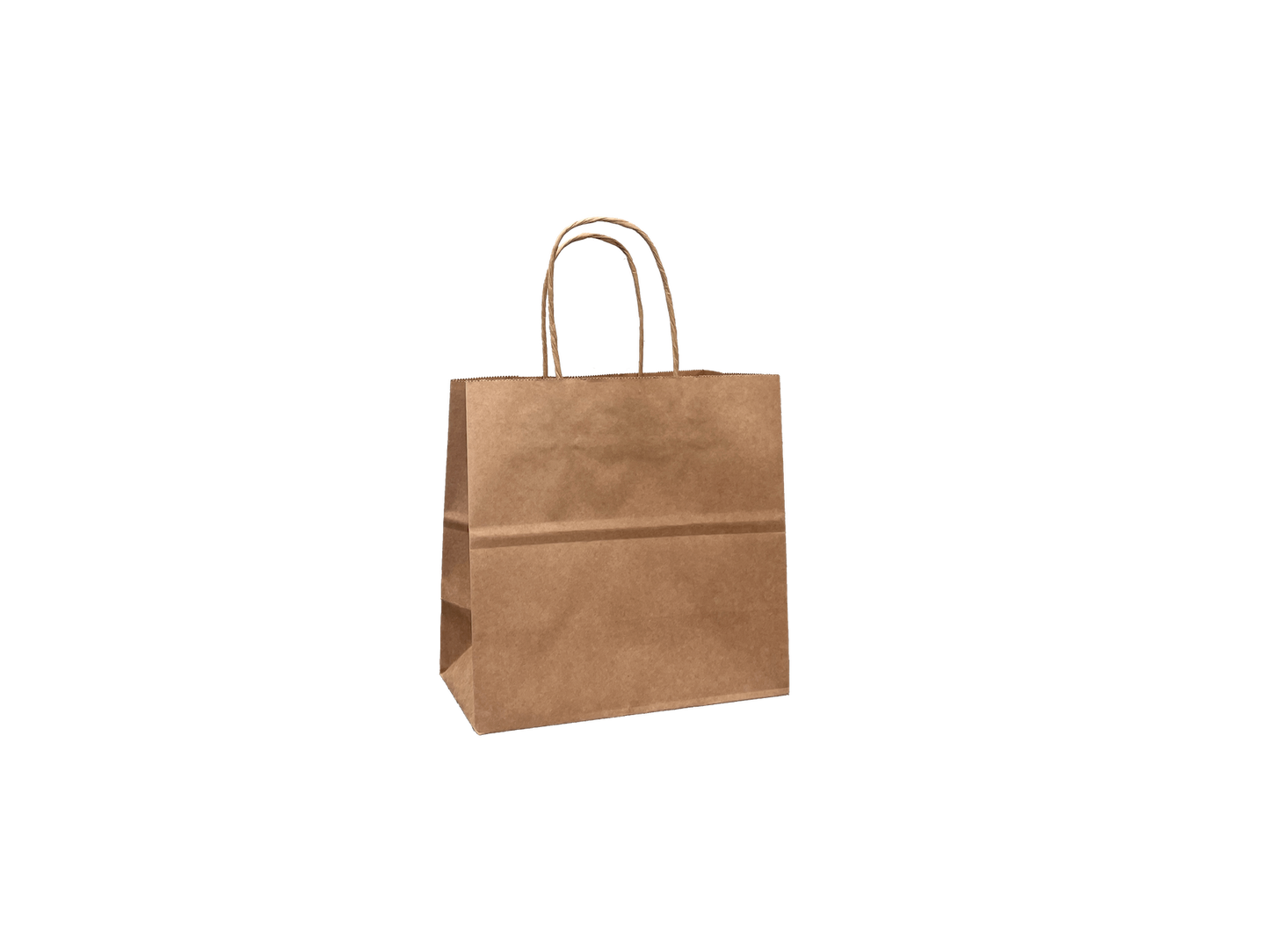 Brown Paper Bags Small Square 200x200+110mm 400PCS Brown Handle