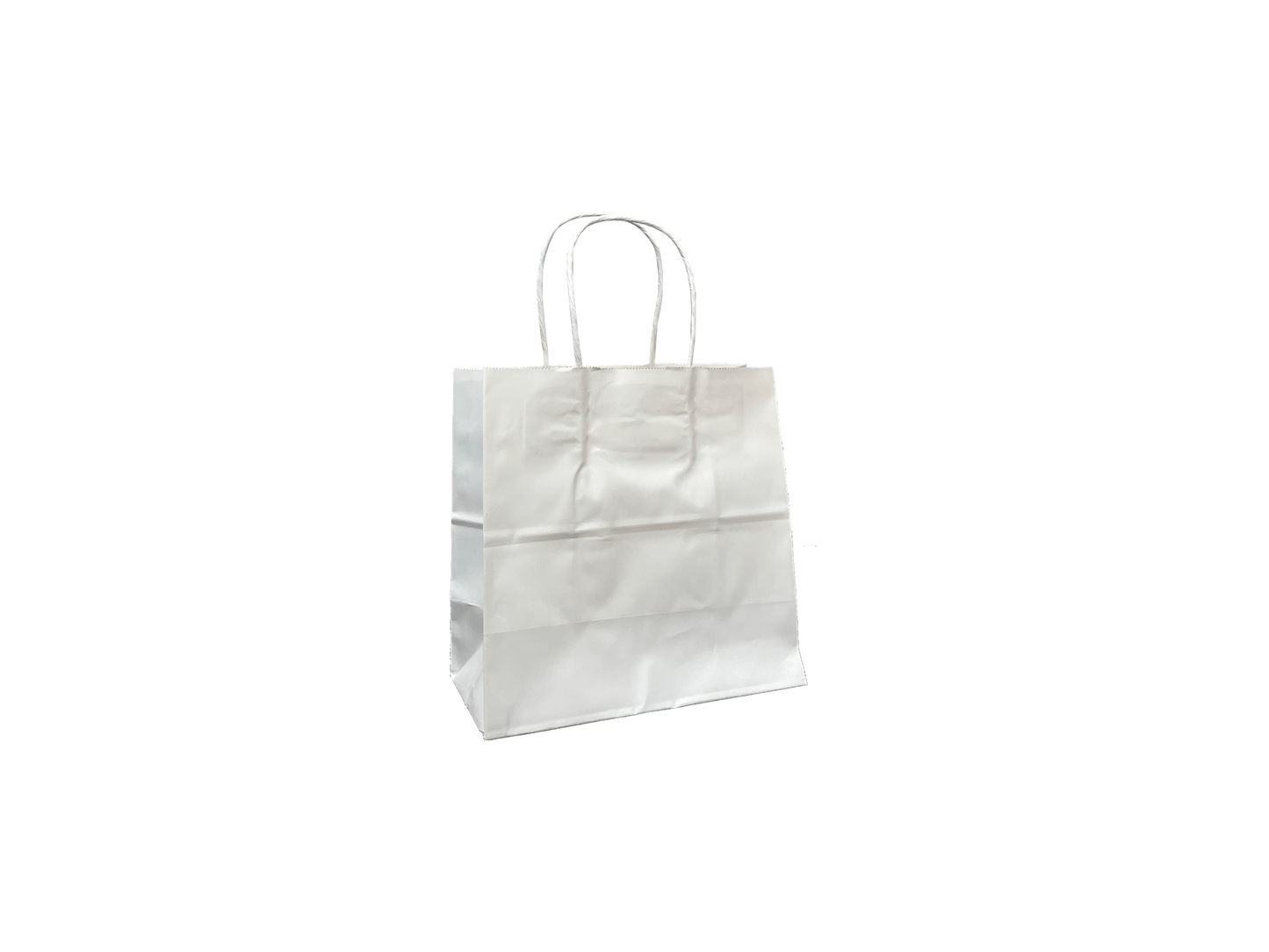 White Paper Bags Small Square 200x200+110mm 500PCS White Handle
