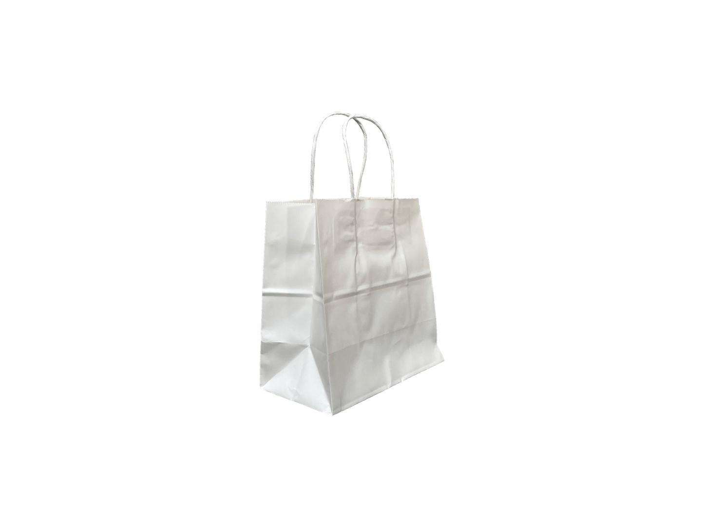 White Paper Bags Small Square 200x200+110mm 500PCS White Handle