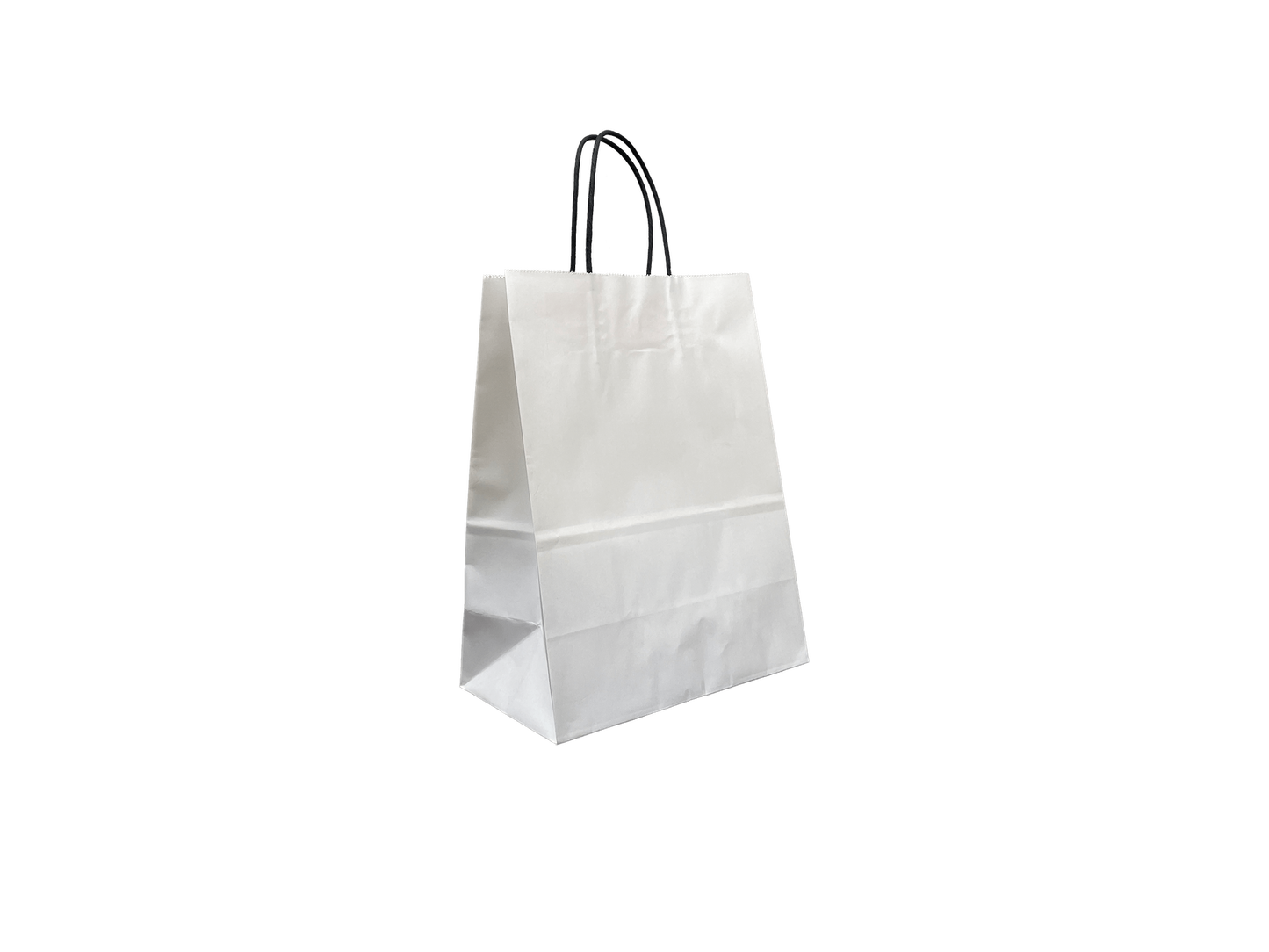 White Paper Bags #1 210x270+110mm 250PCS Black Handle