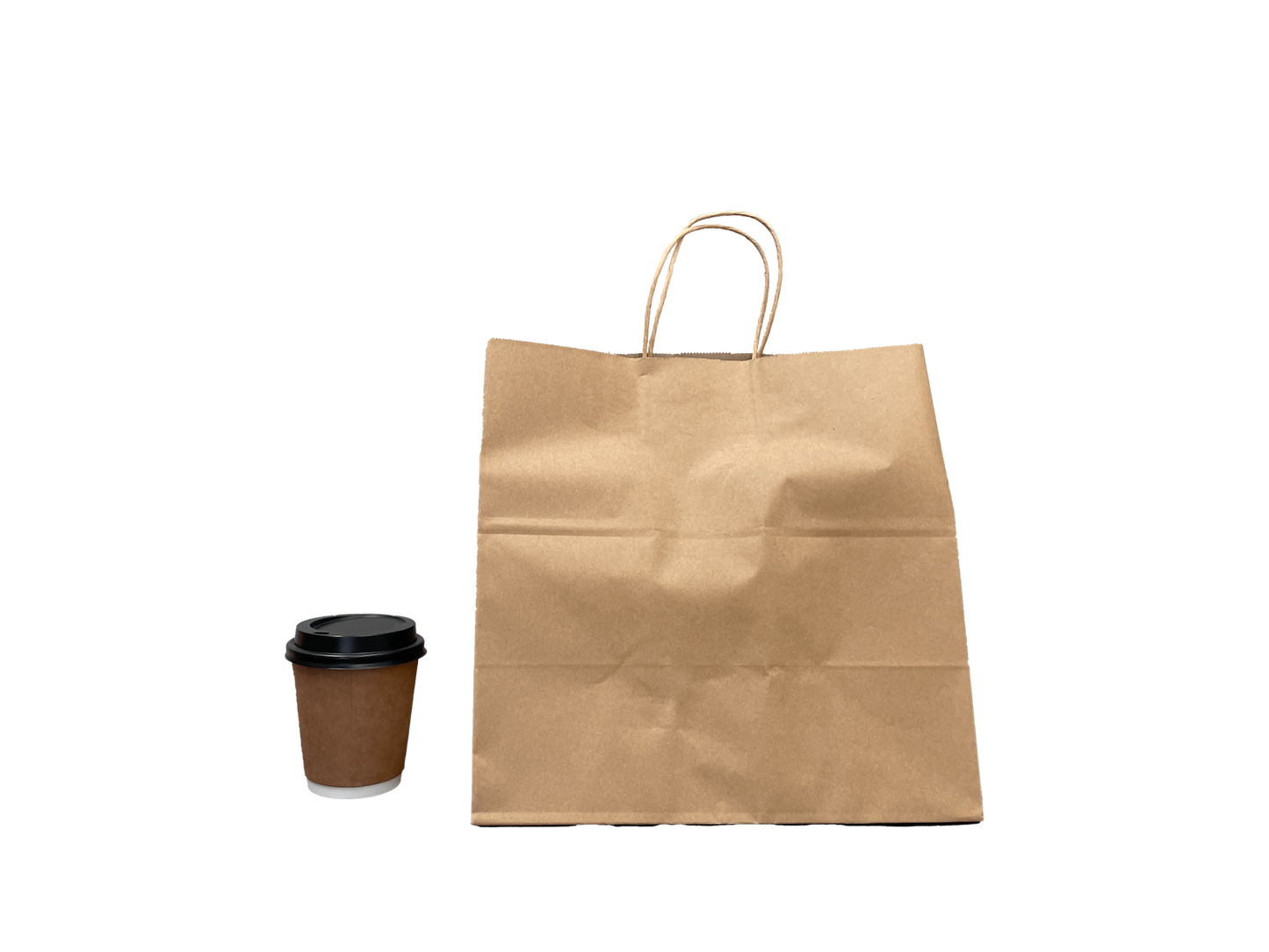 Custom Printed Takeaway Paper Bags 305x305+180mm THPLR 250PCS