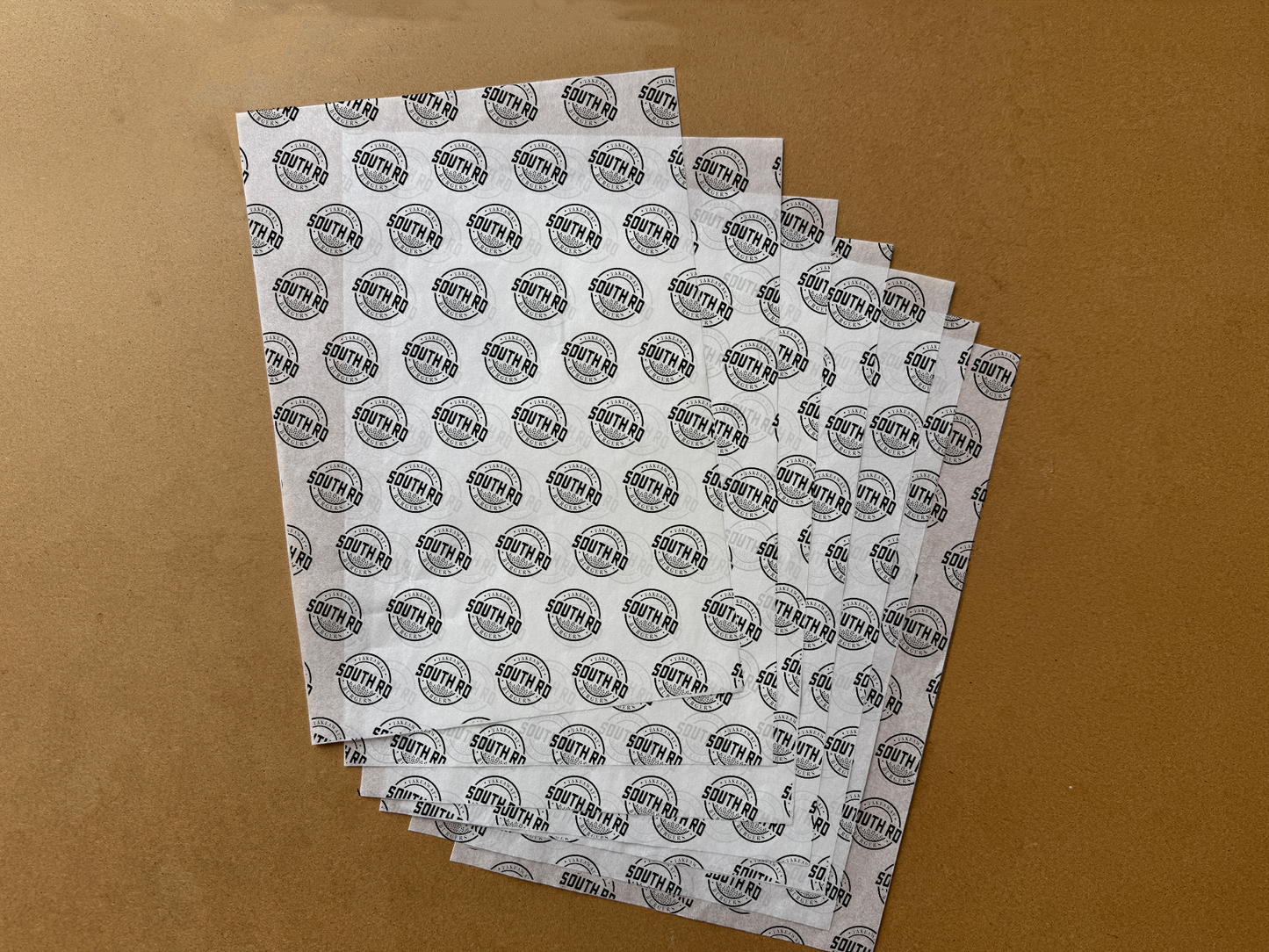 Custom Printed Greaseproof Paper White Full Size 400x660mm 250PCS