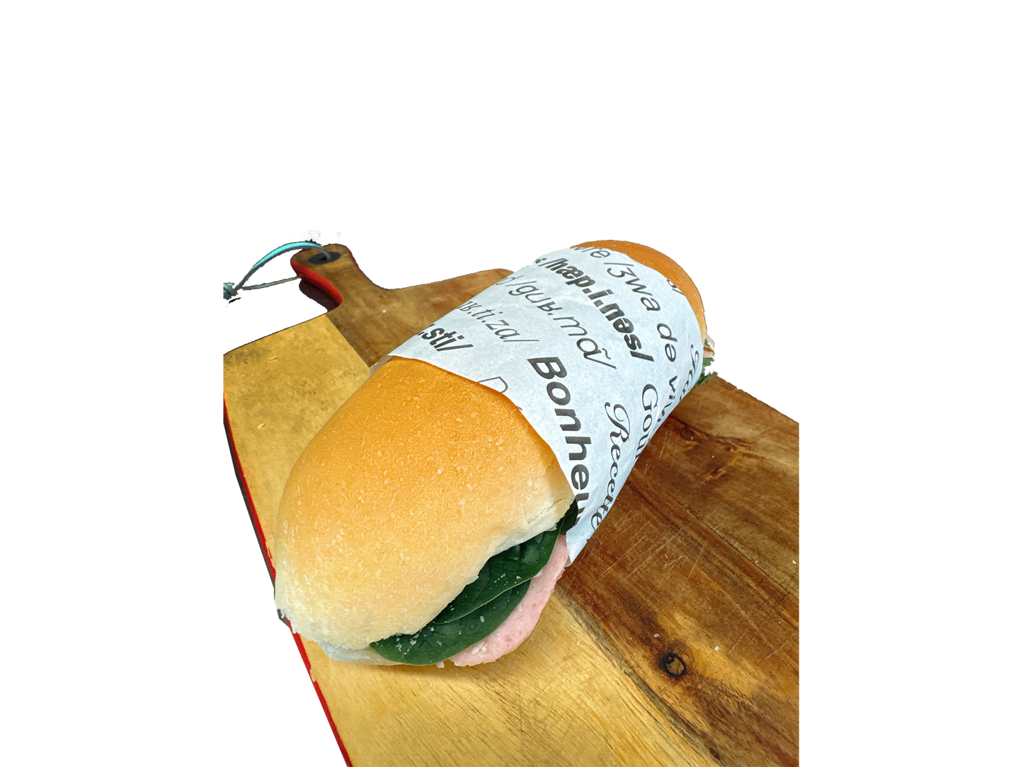 Custom Printed Greaseproof Paper Sandwich Wrap 400x100mm 2400PCS