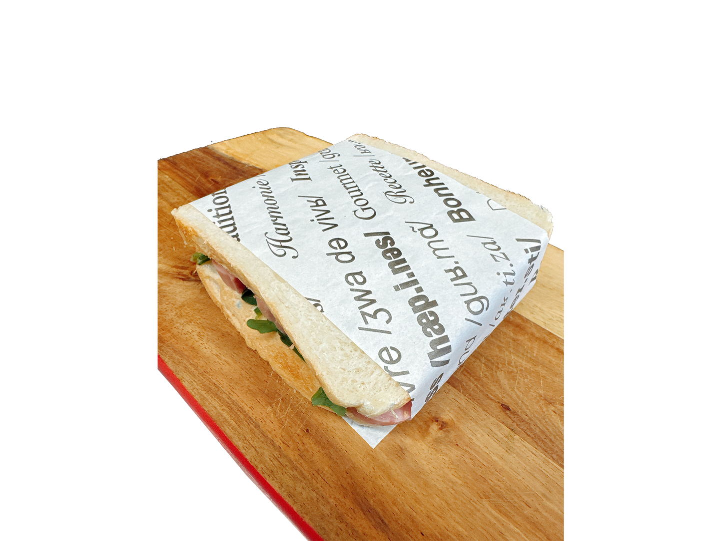 Custom Printed Greaseproof Paper Sandwich Wrap 400x100mm 2400PCS