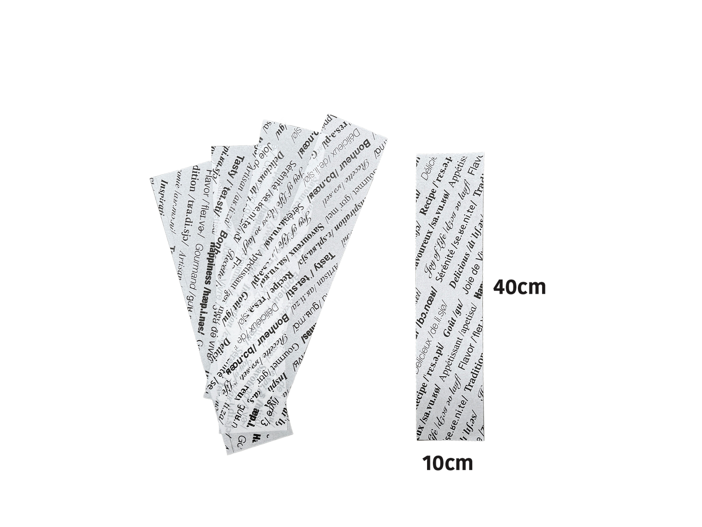 Custom Printed Greaseproof Paper Sandwich Wrap 400x100mm 2400PCS