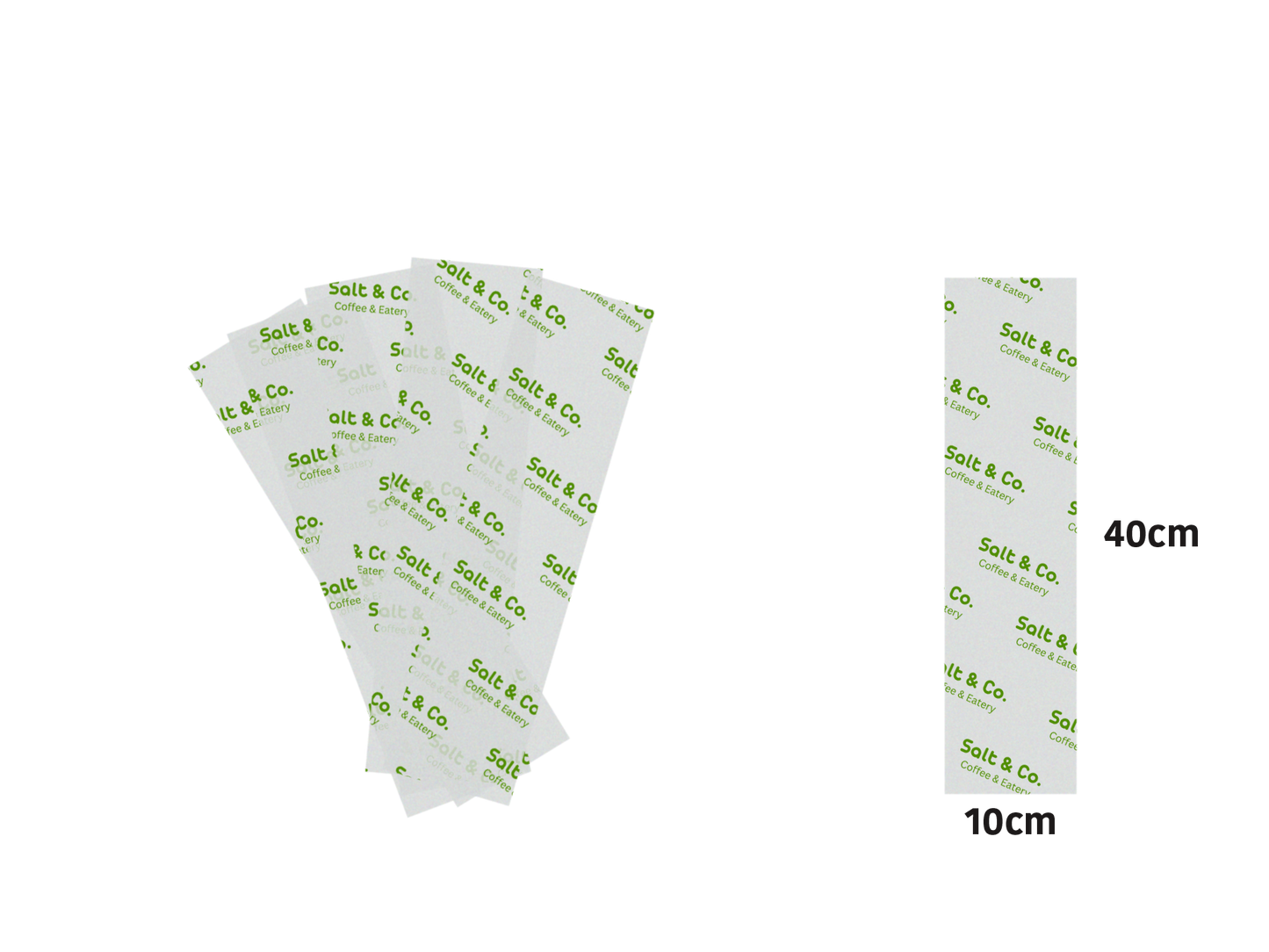 Custom Printed Greaseproof Paper Sandwich Deli Wraps 400x100mm 1000PCS