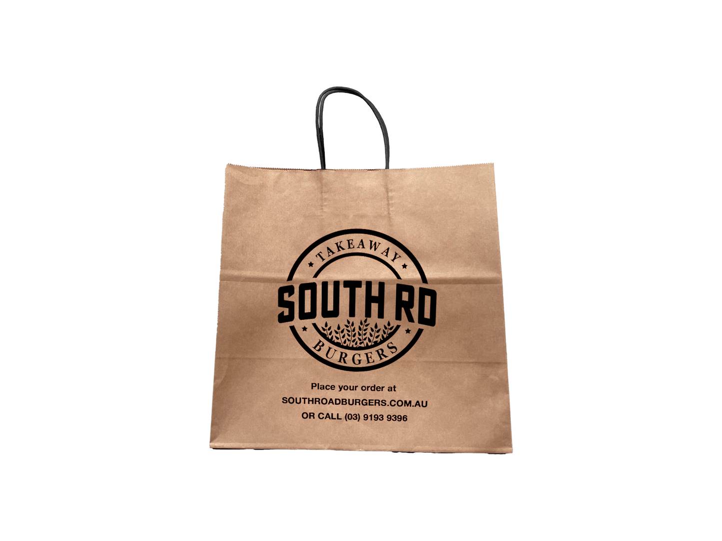 Custom Printed Takeaway Paper Bags 305x305+180mm THPLR 250PCS