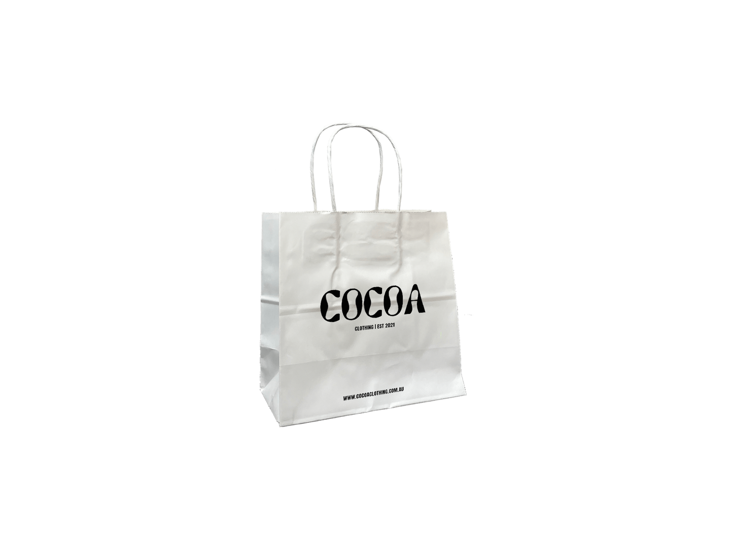 Custom Printed White Boutique Gift Paper Bags 200x200+110mm THPSSW 400PCS