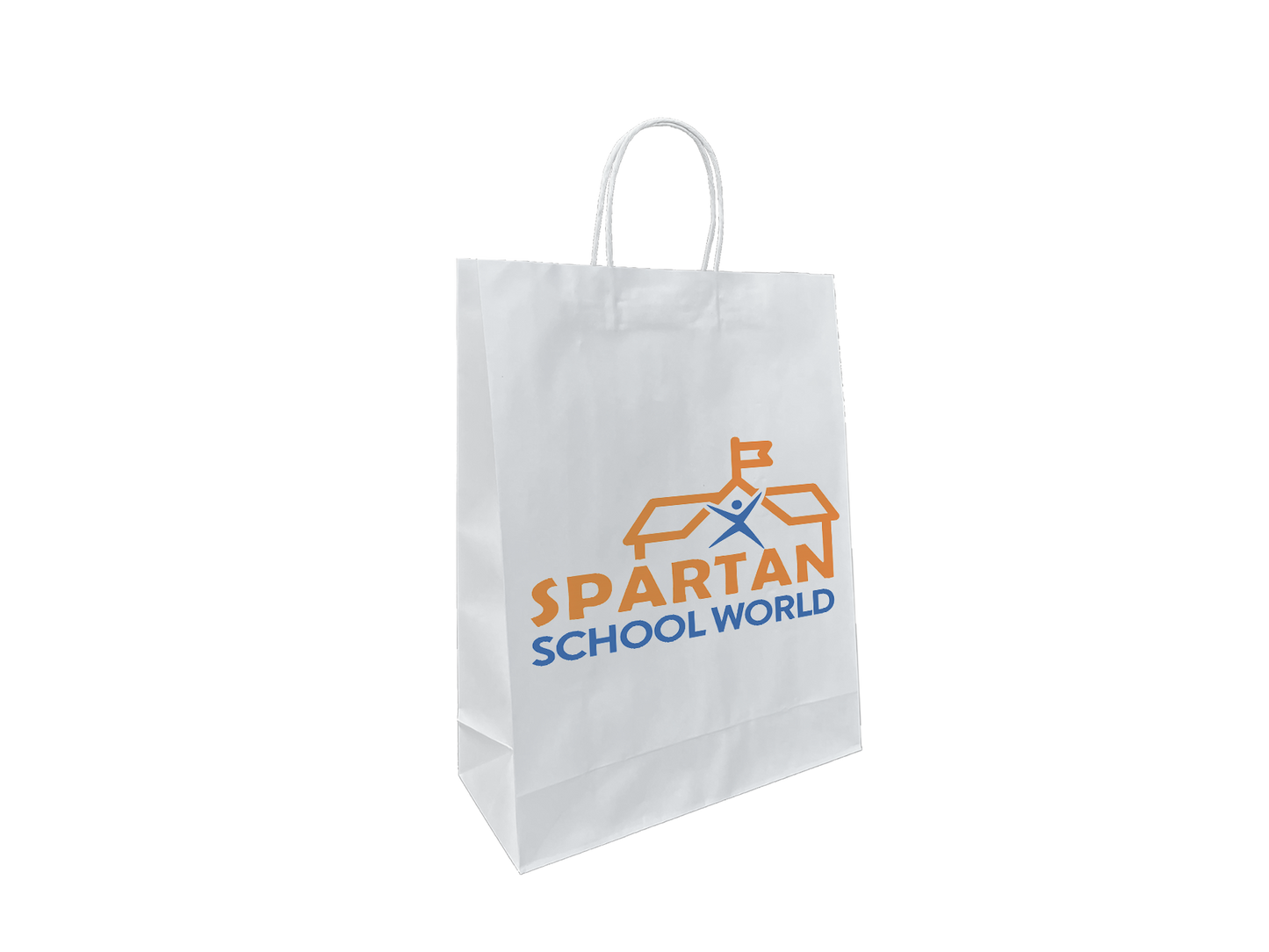 Custom Printed White Conference Bags Trade Show Bags 310x420+130mm 250PCS THP420W