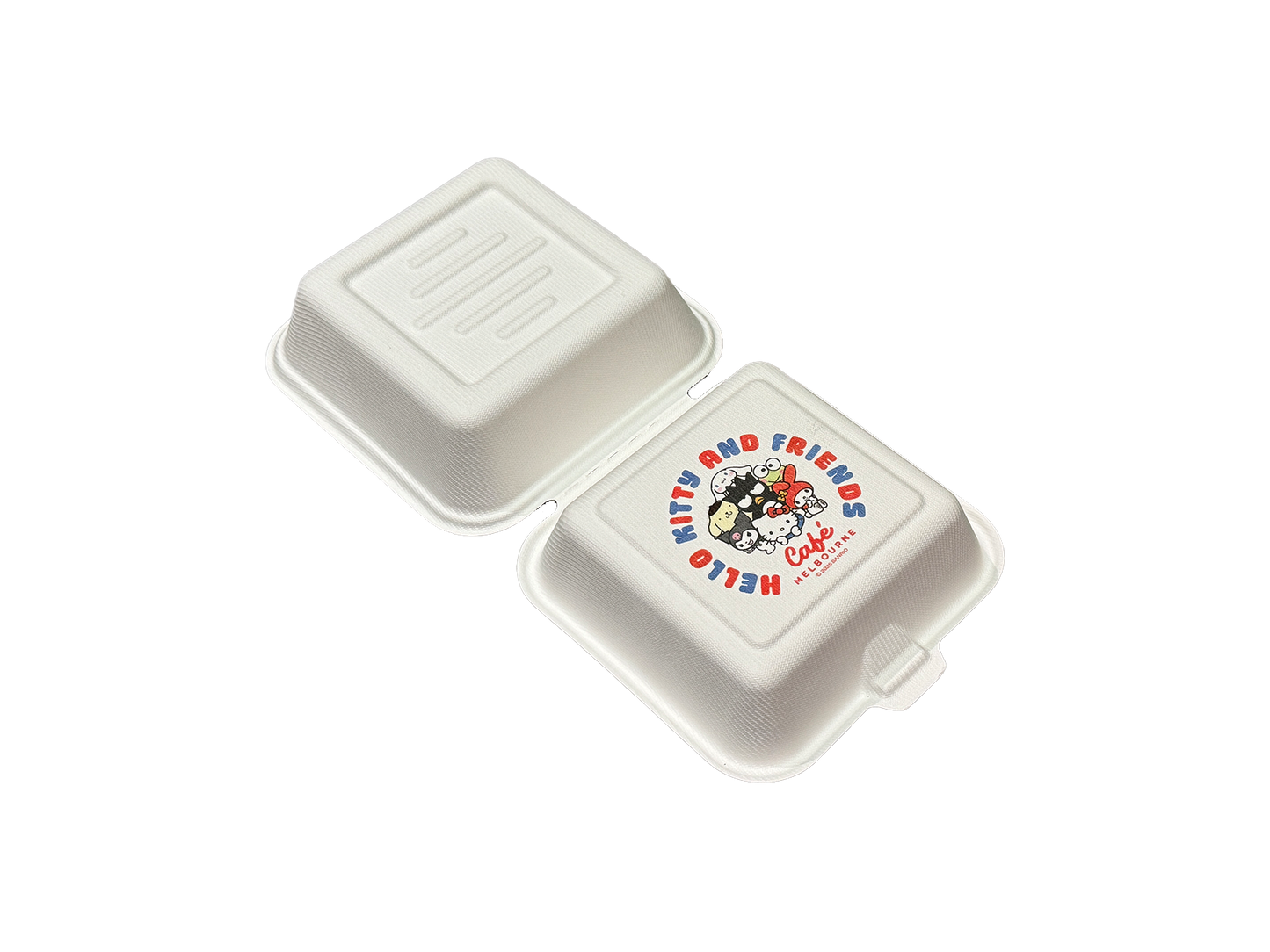 Custom Printed Sugarcane Burger Box 6'' 400PCS