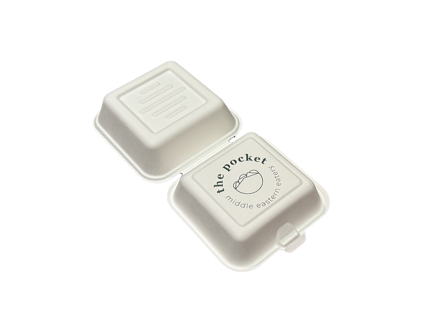 Custom Printed Sugarcane Burger Box 6'' 400PCS
