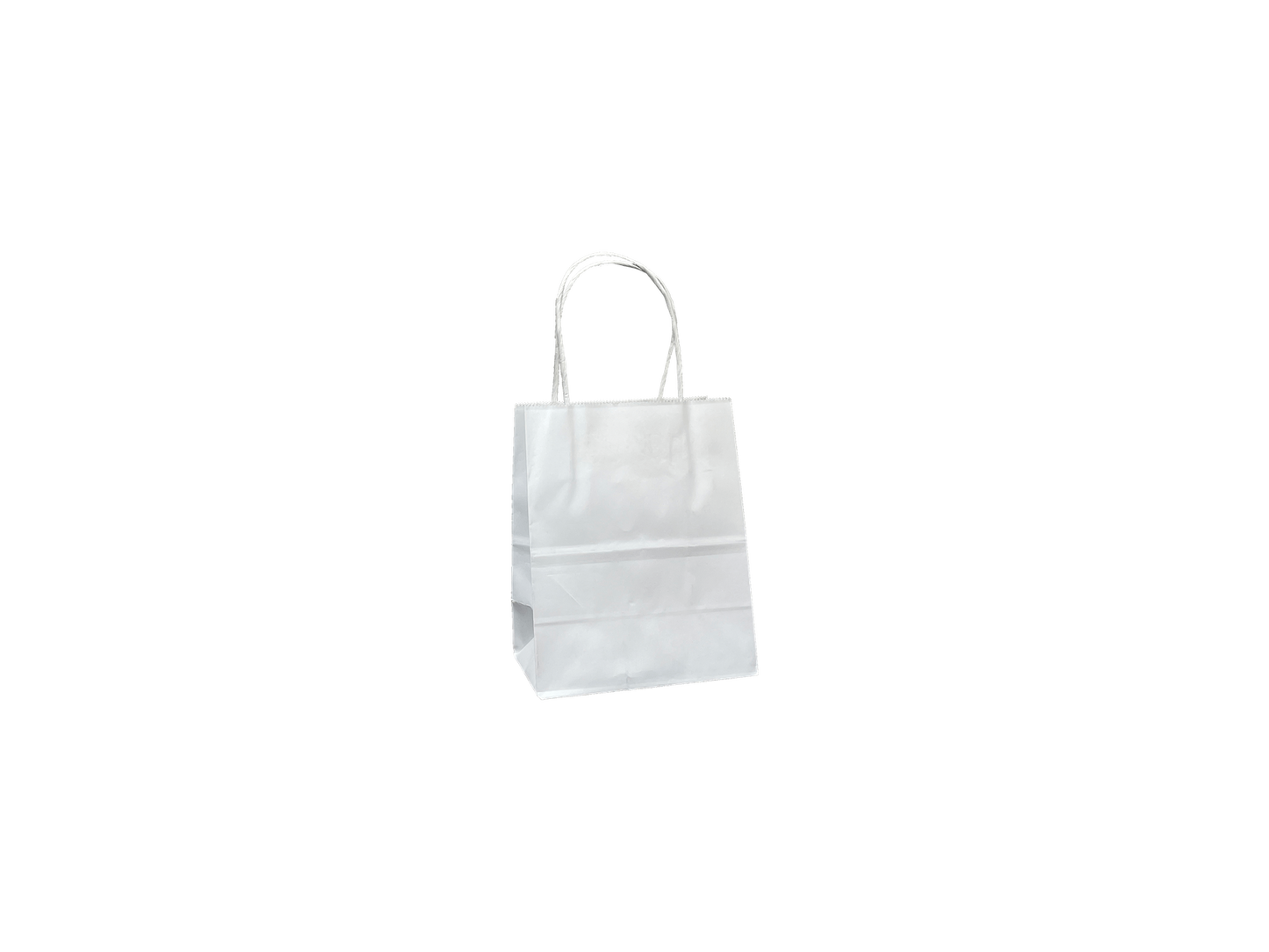 White Paper Bags Mini 140x165+80mm 500PCS White Handle