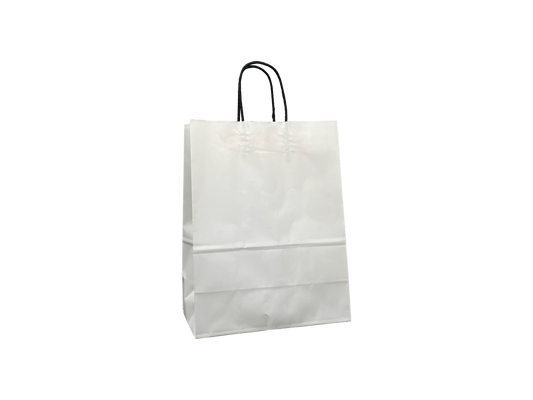 White Paper Bags #2 250x330+130mm 250PCS Black Handle