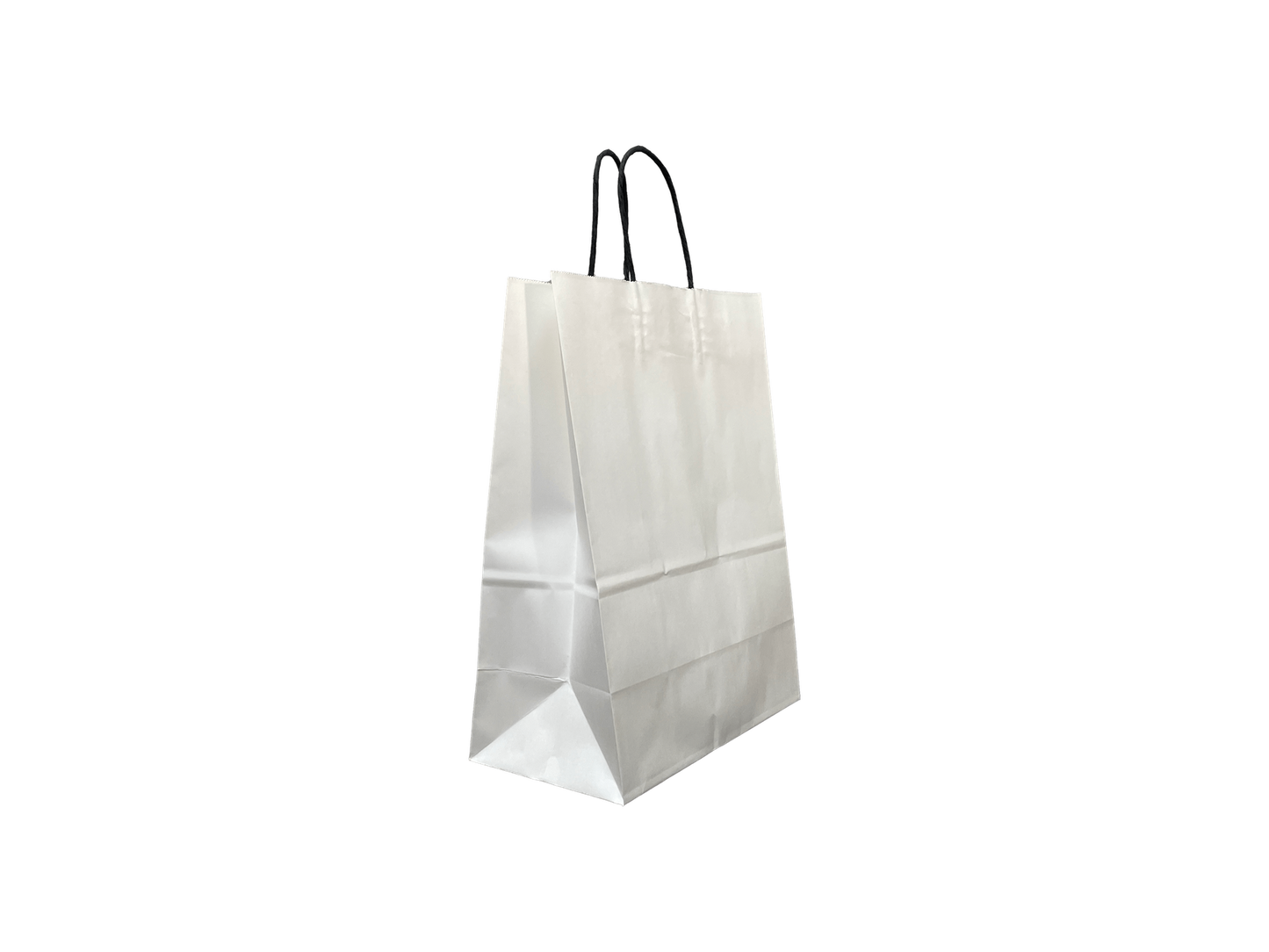 White Paper Bags #2 250x330+130mm 250PCS Black Handle