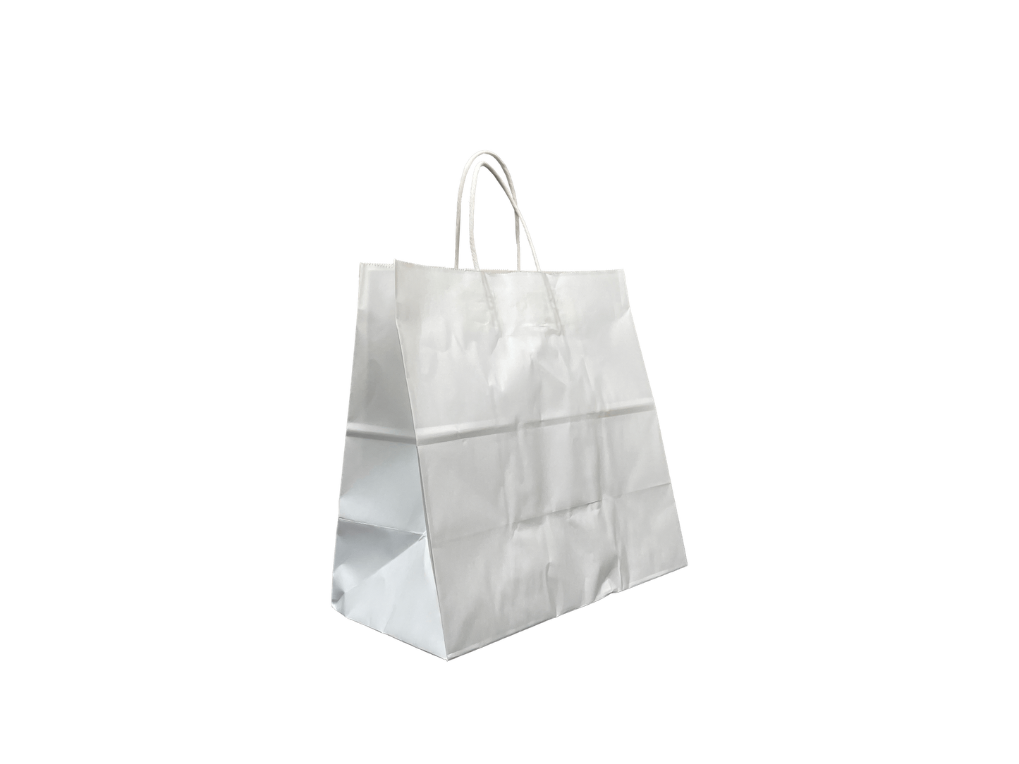 White Paper Bags Medium Takeaway 280x280+155mm 250PCS White Handle