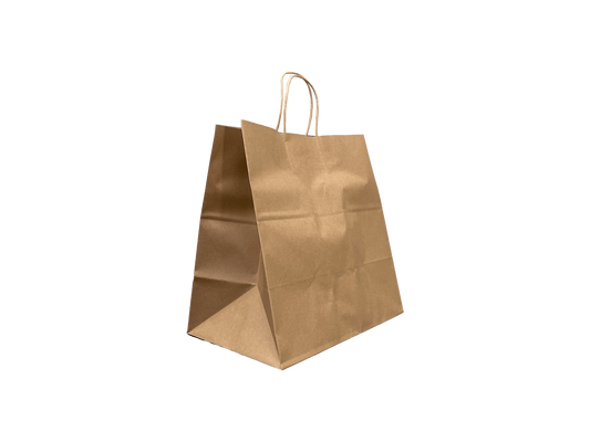 Brown Paper Bags Large 305x305+180mm 250PCS Brown Handle