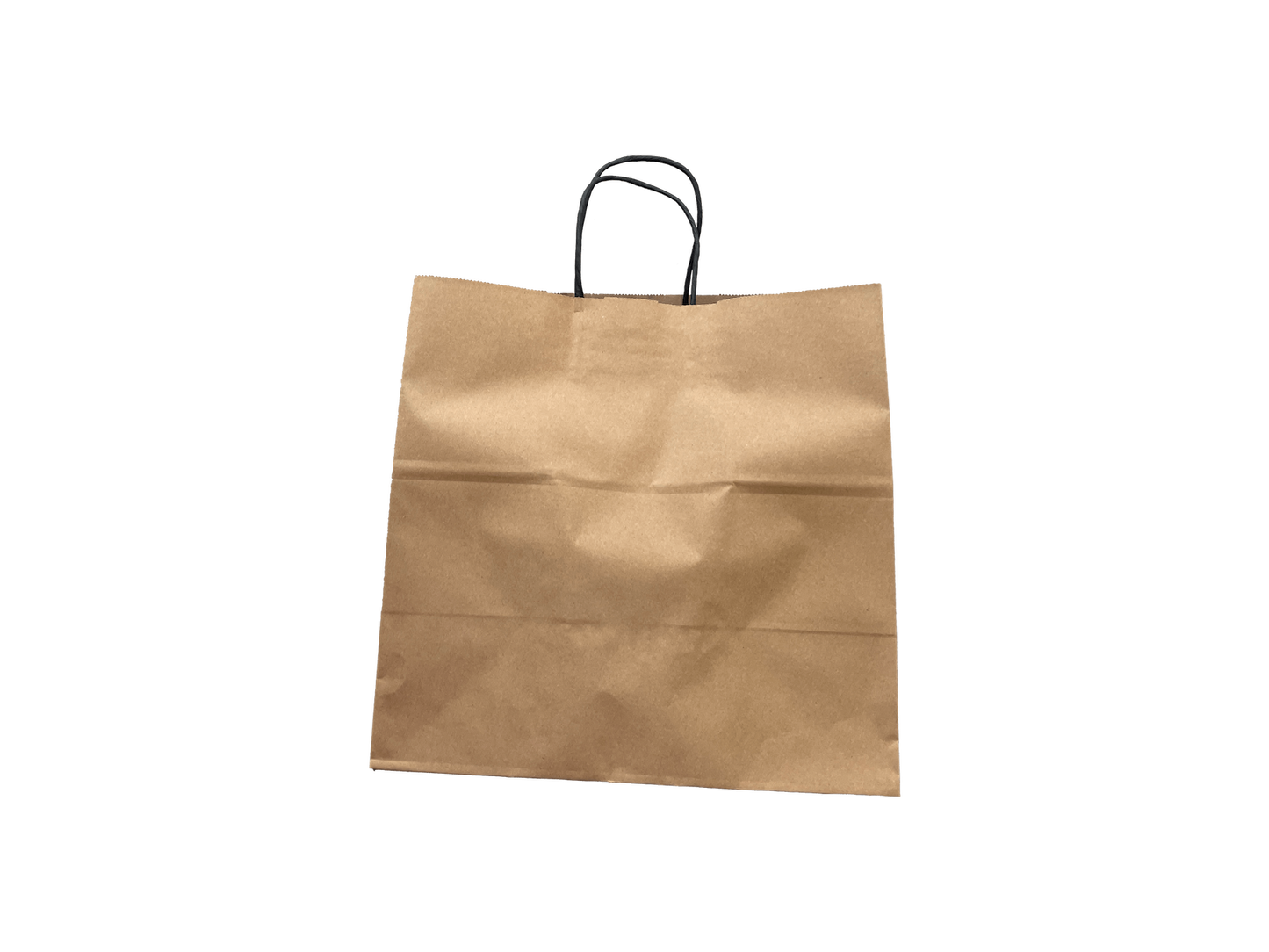 Brown Paper Bags Large 305x305+180mm 250PCS Black Handle