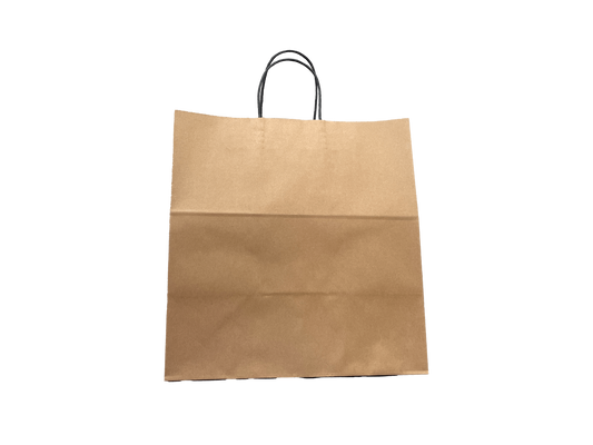 Brown Paper Bags Jumbo 355x370+220mm 150PCS Black Handle