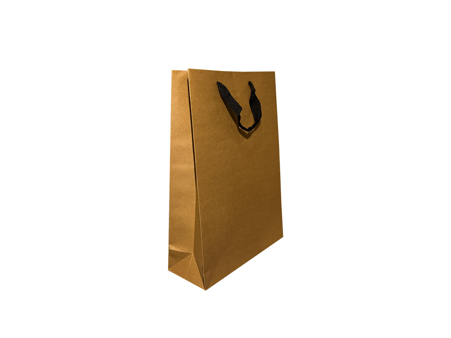 200PCS 3 Bottle Brown Paper Wine Bag with Ribbon Handle Baseboard