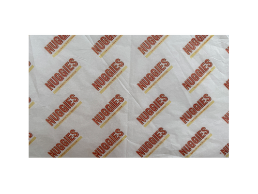 250PCS Custom Printed Greaseproof Paper White Full Size 400x660mm