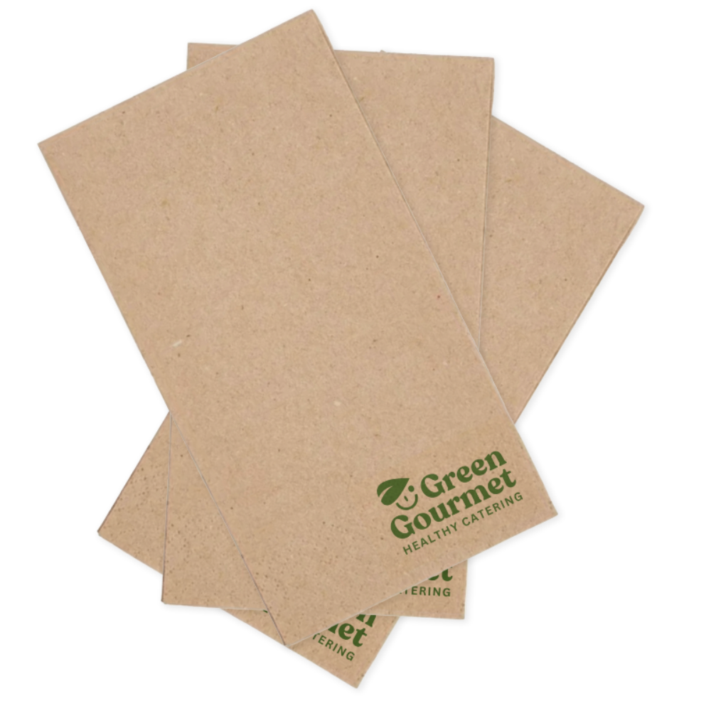 Custom Printed Dinner Napkins 400x400mm 1/8 GT Fold Brown