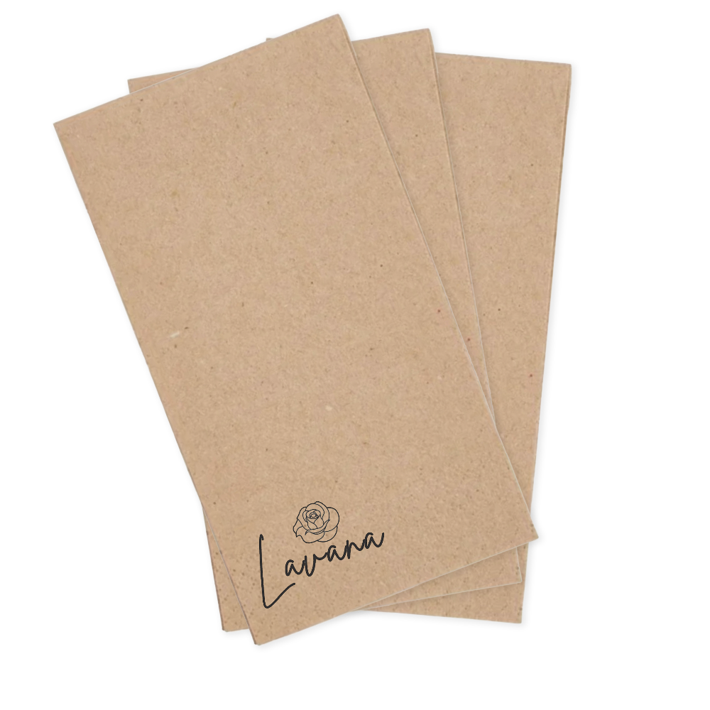 Custom Printed Dinner Napkins 400x400mm 1/8 GT Fold Brown