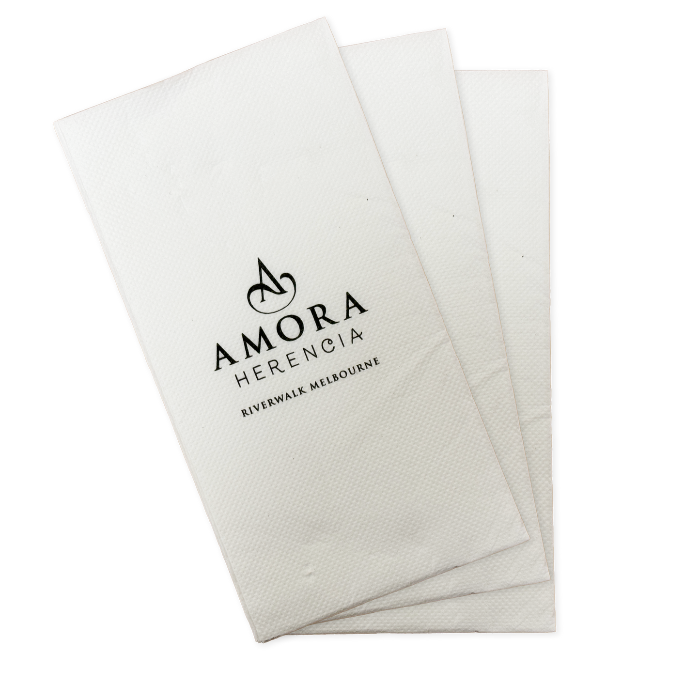 Custom Printed Dinner Napkins 400x400mm 1/8 GT Fold White