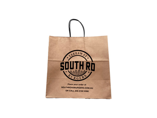 Custom Printed Takeaway Paper Bags 305x305+180mm THPLR 250PCS