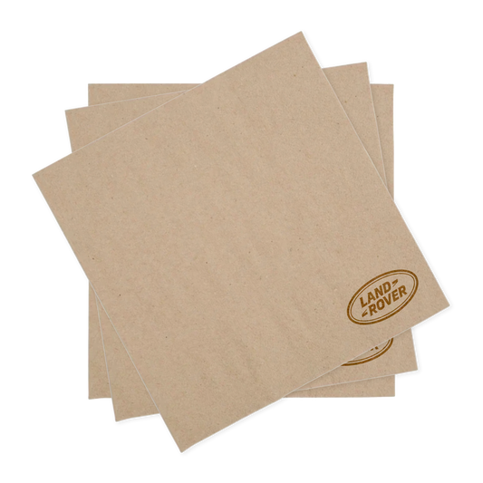 Custom Printed Lunch Napkins 300x300mm 1/4 Fold Brown Unbleached