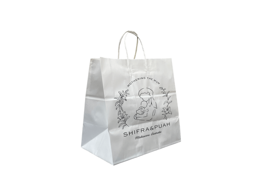 Custom Printed Large Takeaway Paper Bags 305x305+180mm 250PCS THPLW