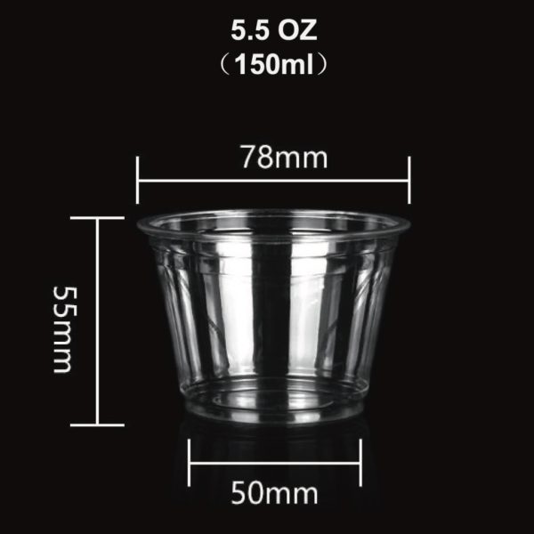 5.5oz pet cup cold cup rpet cup clear cup