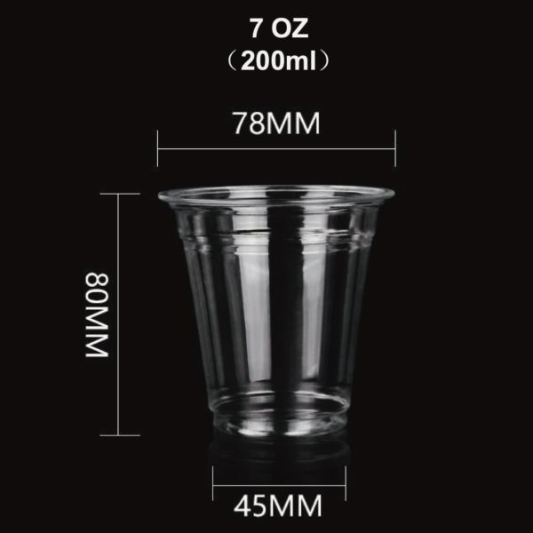 7oz pet cup cold cup rpet cup clear cup