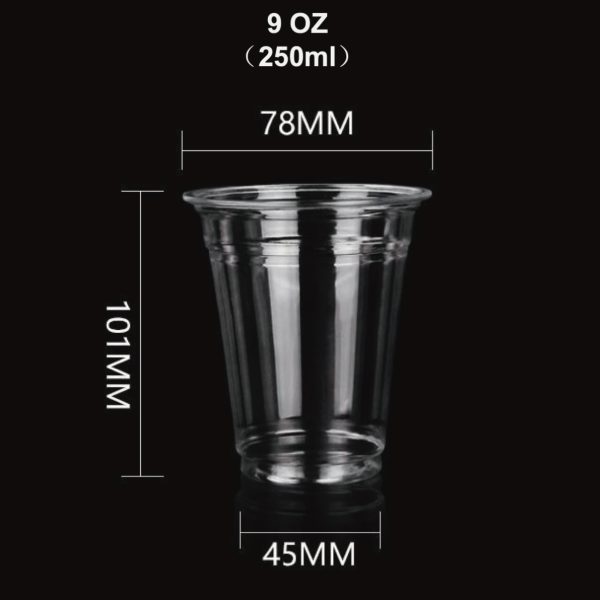 9oz pet cup cold cup rpet cup clear cup