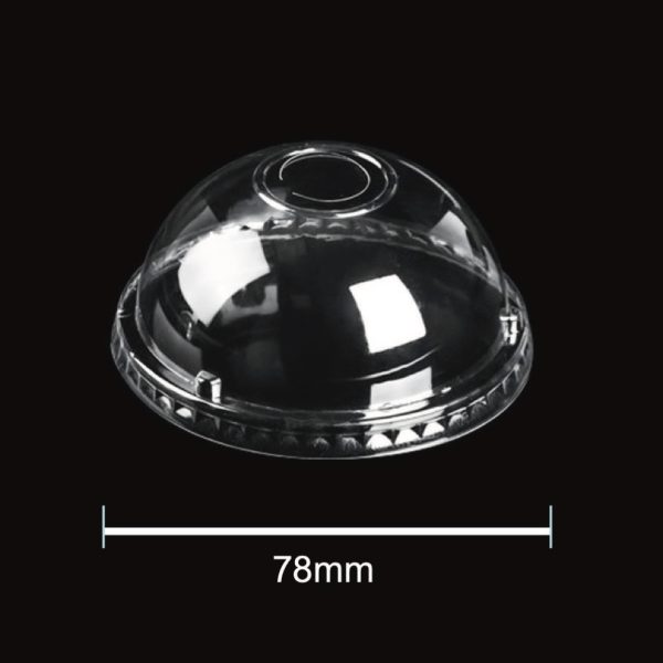 78mm pet cup lids dome cold cup rpet cup clear cup